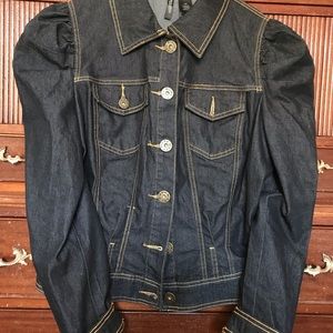 Bisou Bisou Denim Jacket (LG) and Pants (Size 4)